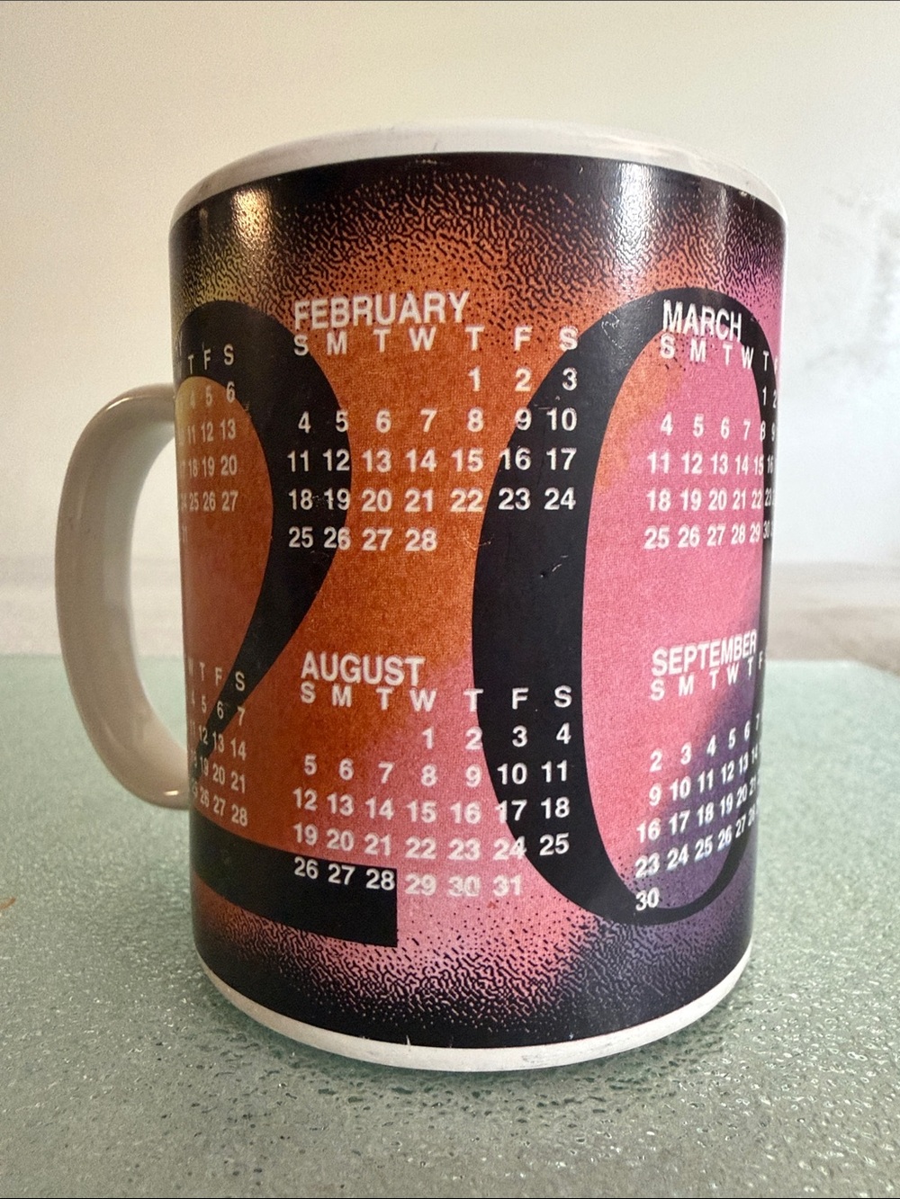 3/$35 Y2K calendar mug